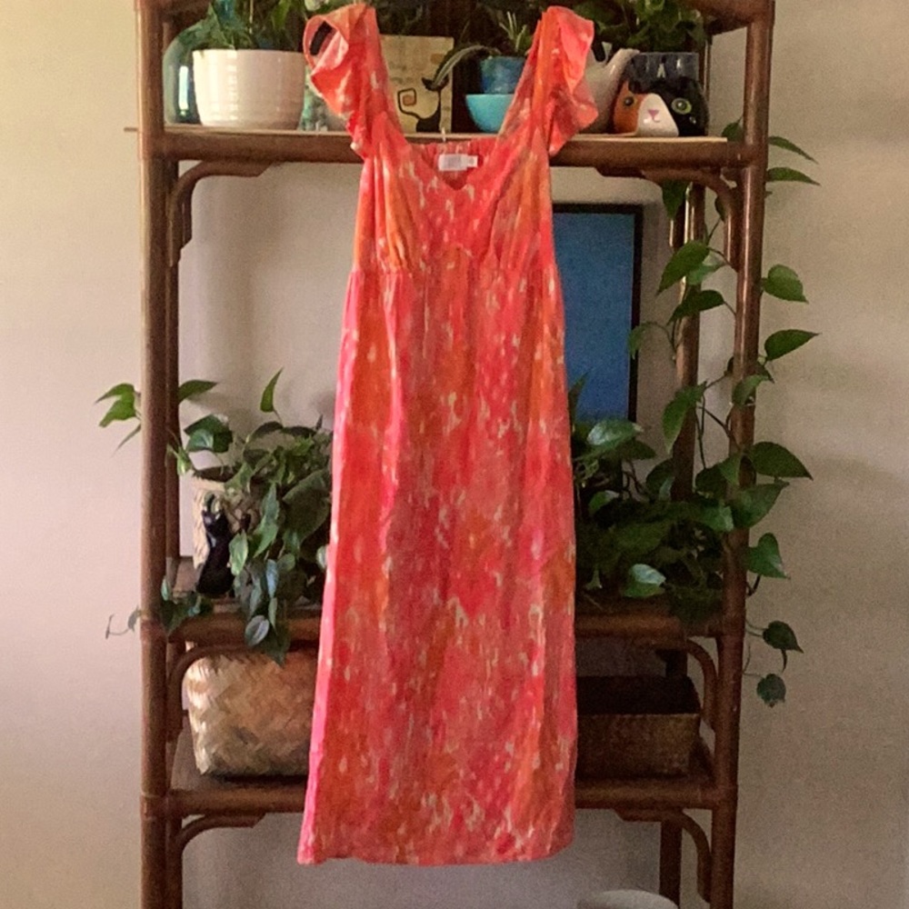 Vibrant Pink and Orange Sundress